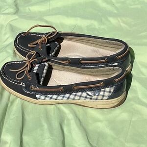 Sperry Black and Tan Plaid Women's Shoes